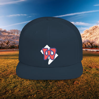 Washington Funky W Flat Bill Snapback - Red