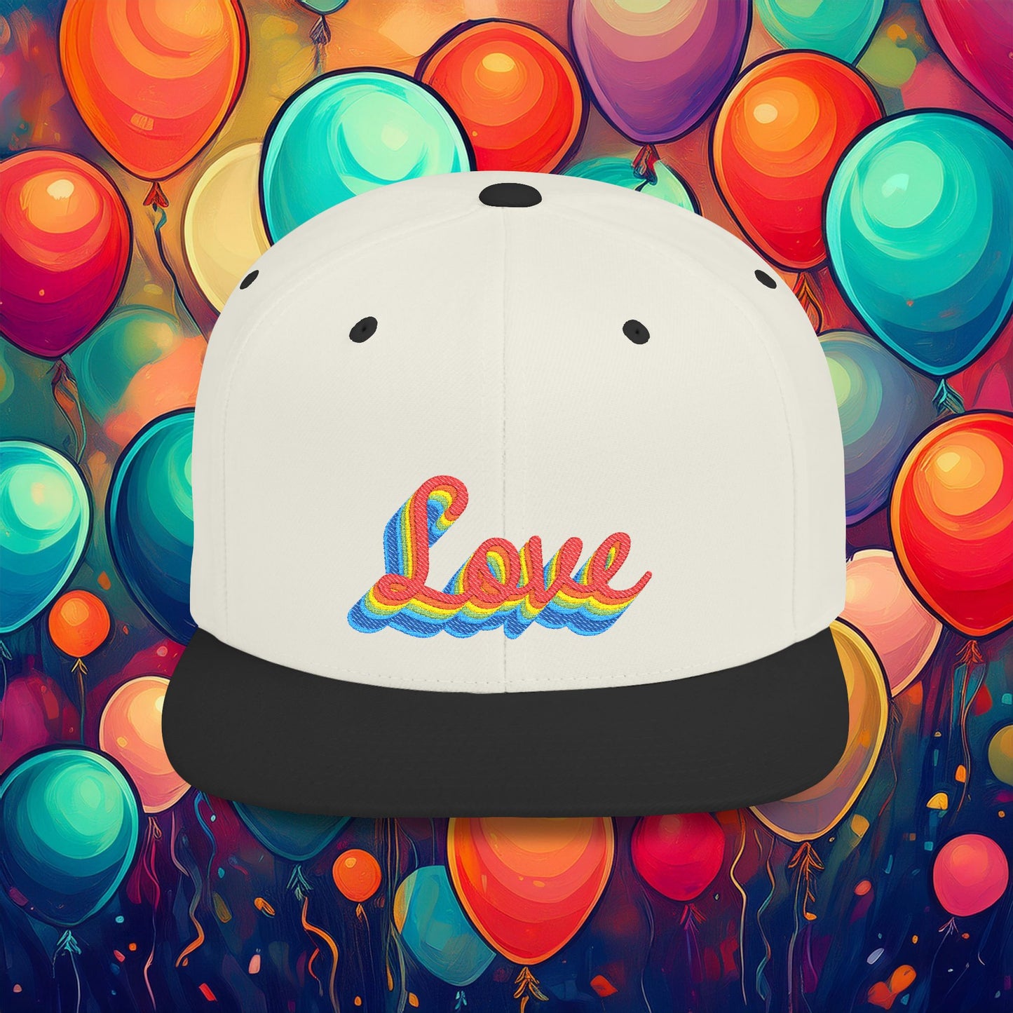 Rainbow Love Flat Bill Snapback