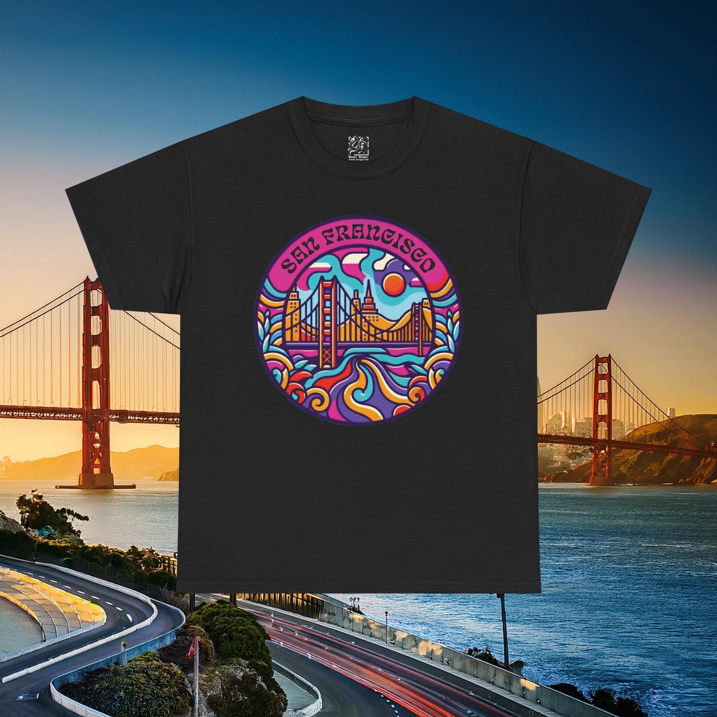 Vibrant San Francisco Psychedelic Tee