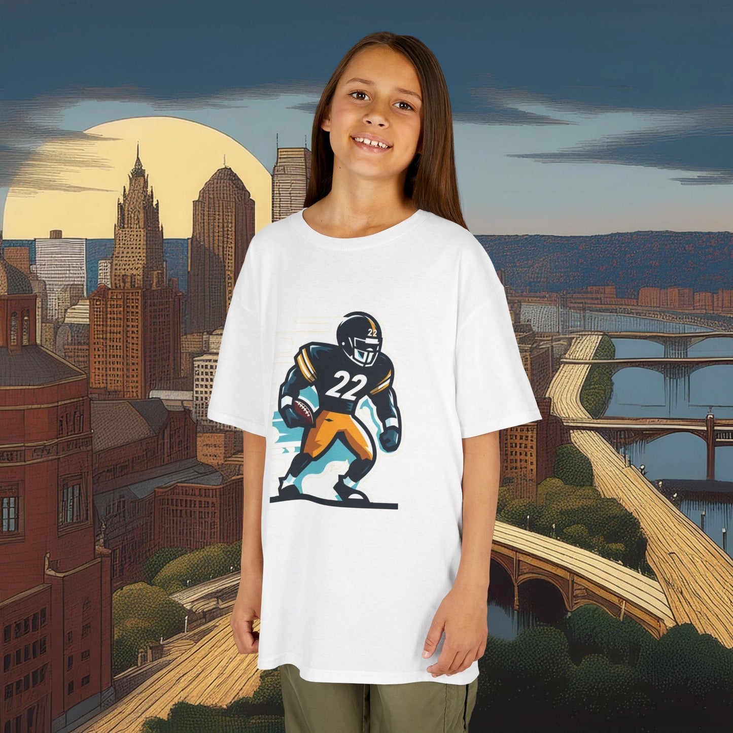 Pittsburgh Football Player Kids Tee