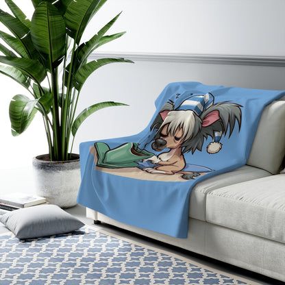 Sleepy Dog Sherpa Fleece Blanket