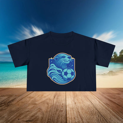 Sea Otter Soccer Logo Women's Crop Tee