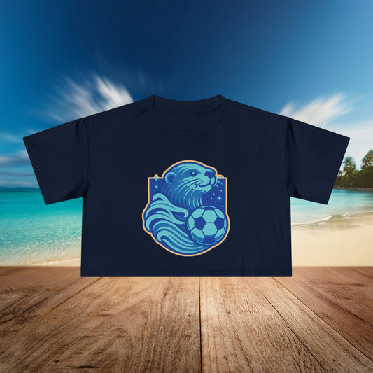 Sea Otter Soccer Logo Women's Crop Tee
