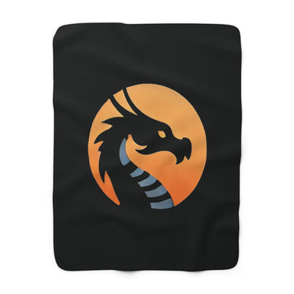 Sunset Dragon Sherpa Fleece Blanket