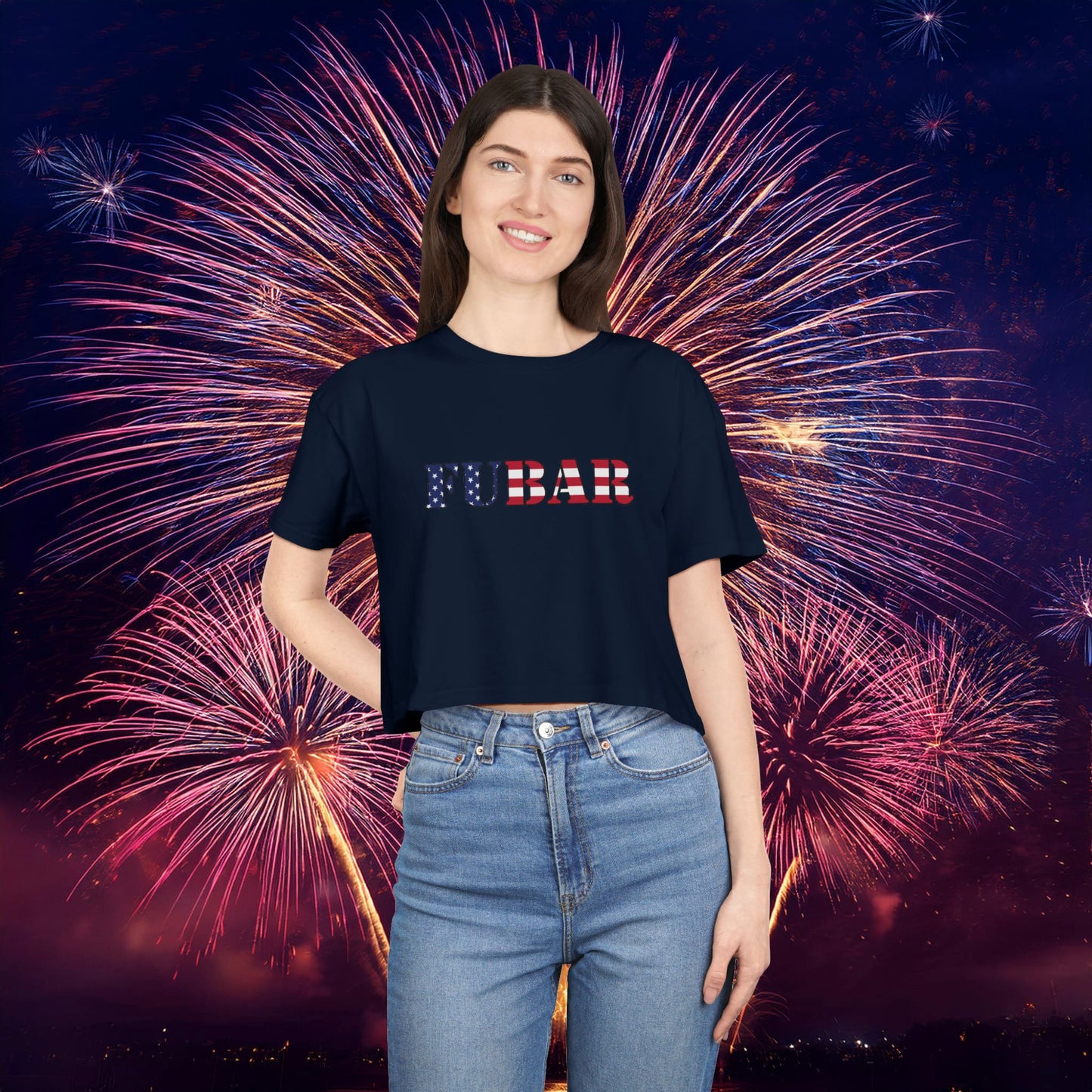 USA FUBAR Women's Crop Tee