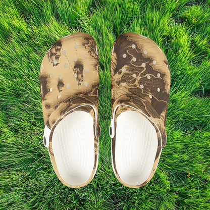 Island Map Foam Clogs