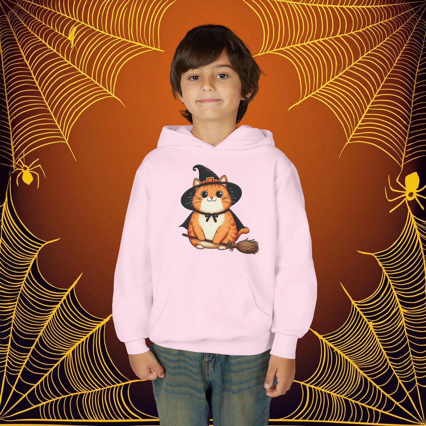 Trick or Treat Cat Youth Hoodie