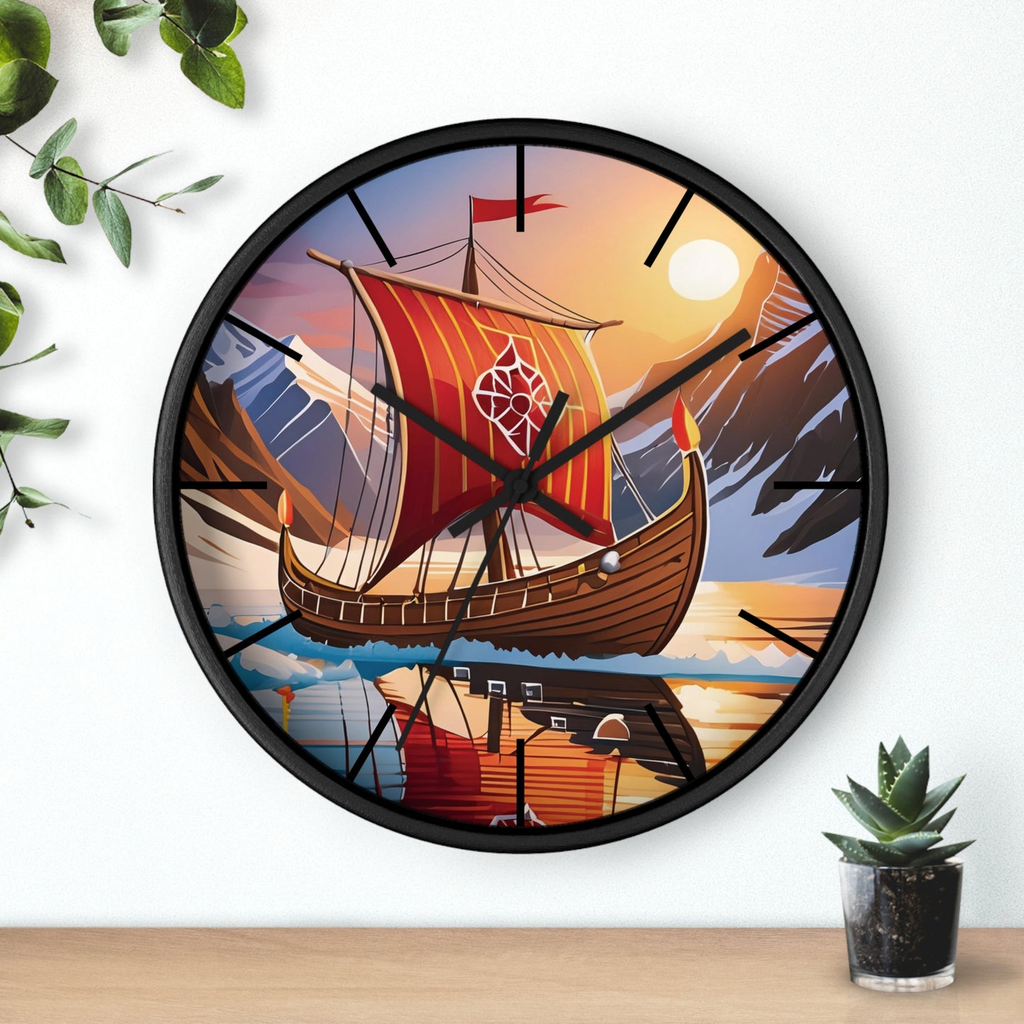 Viking Ship Wall Clock