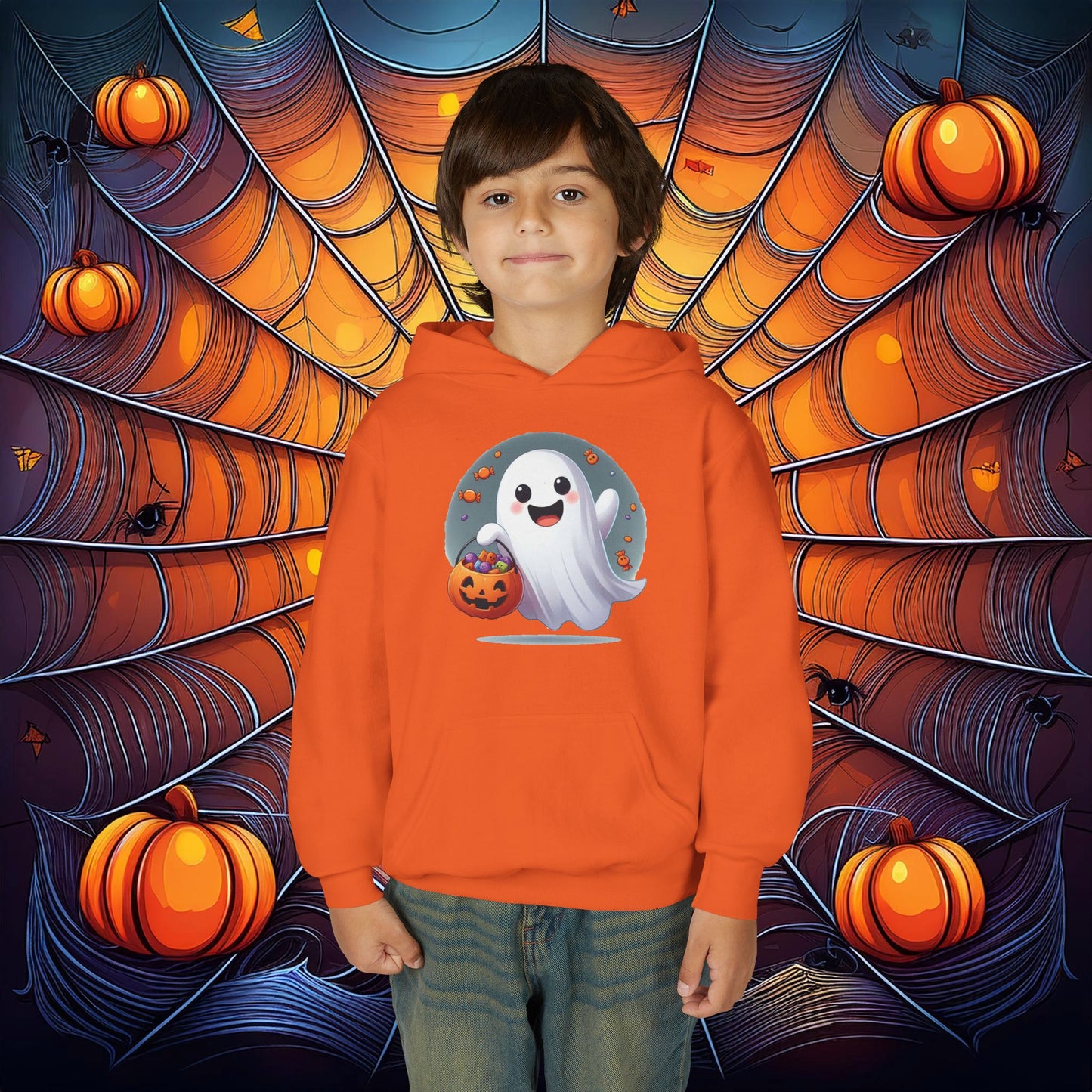 Trick or Treat Ghost Youth Hoodie