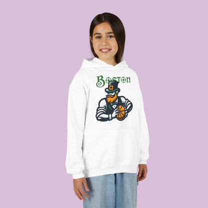 Boston Basketball Design Youth Hoodie