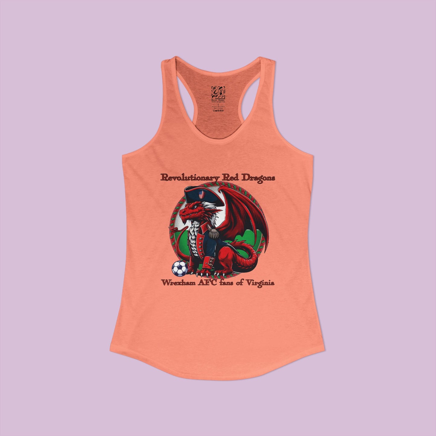 Revolutionary Red Dragons Logo Women's Racerback Tank