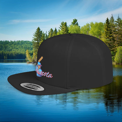 Minnesota Baseball Logo Flat Bill Snapback