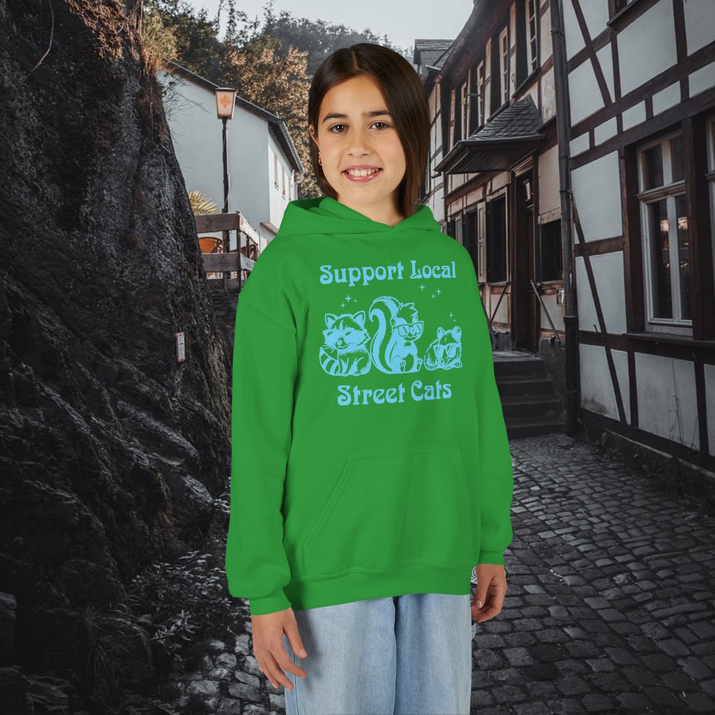 Support Local Street Cats Youth Hoodie
