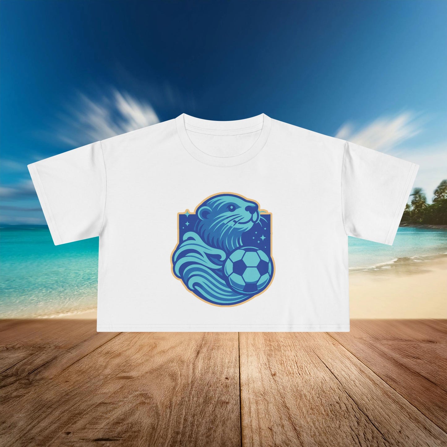 Sea Otter Soccer Logo Women's Crop Tee