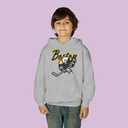 Boston Hockey Bear Youth Hoodie