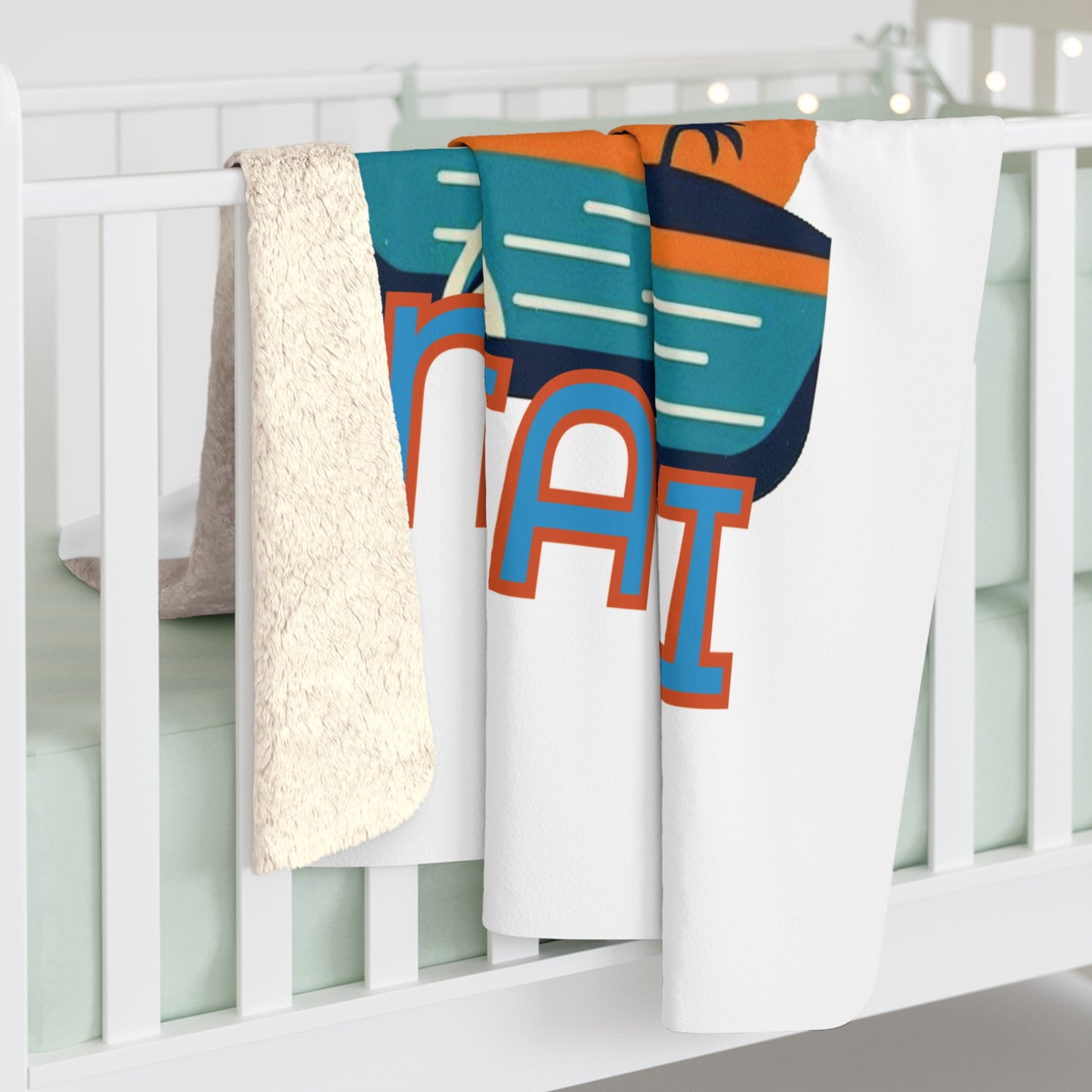 Miami Football Design Sherpa Fleece Blanket