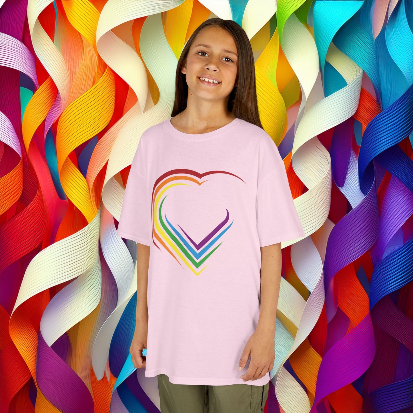 Rainbow Heart Kids Tee