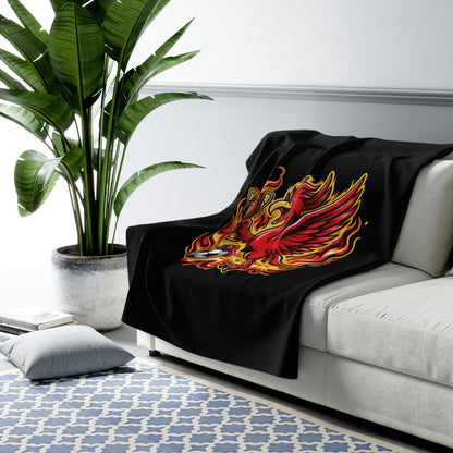 Liverpool Flames Sherpa Fleece Blanket