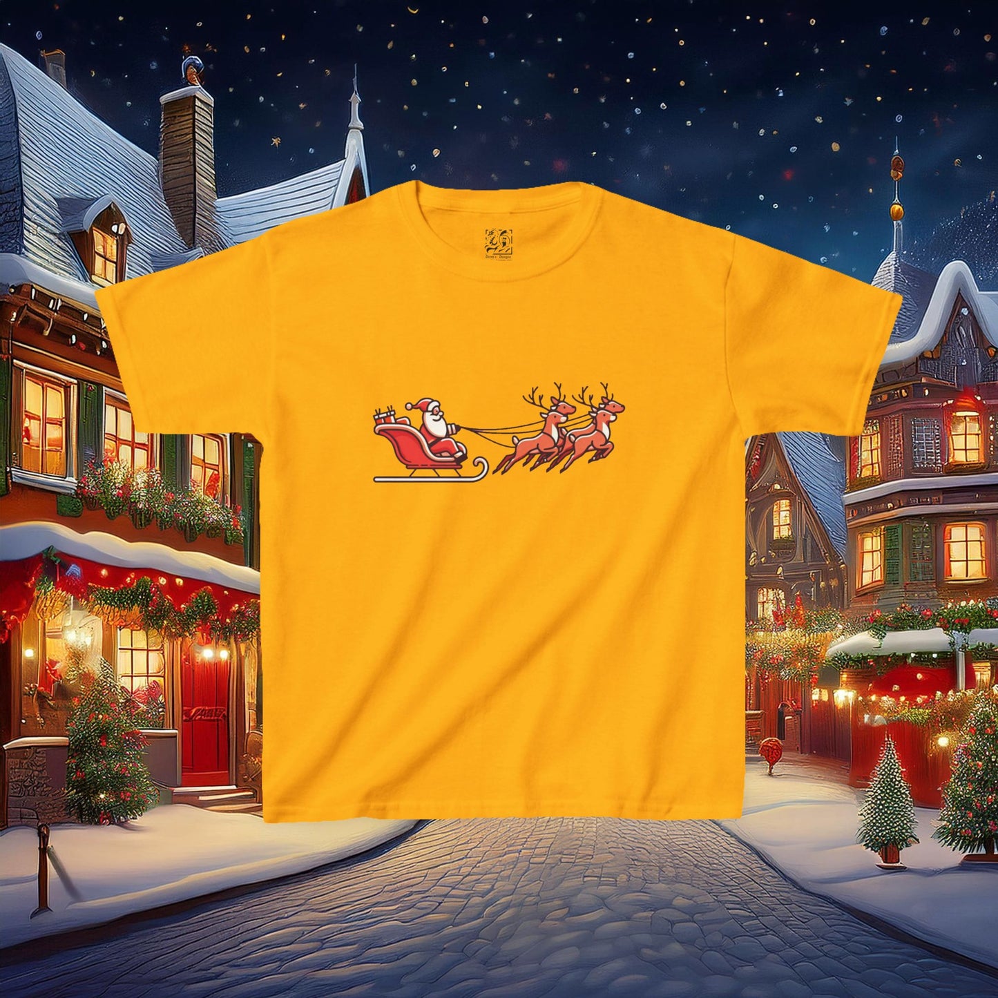 Santa's Sleigh Kids Tee