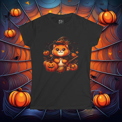 Halloween Cat Women's Softstyle Tee