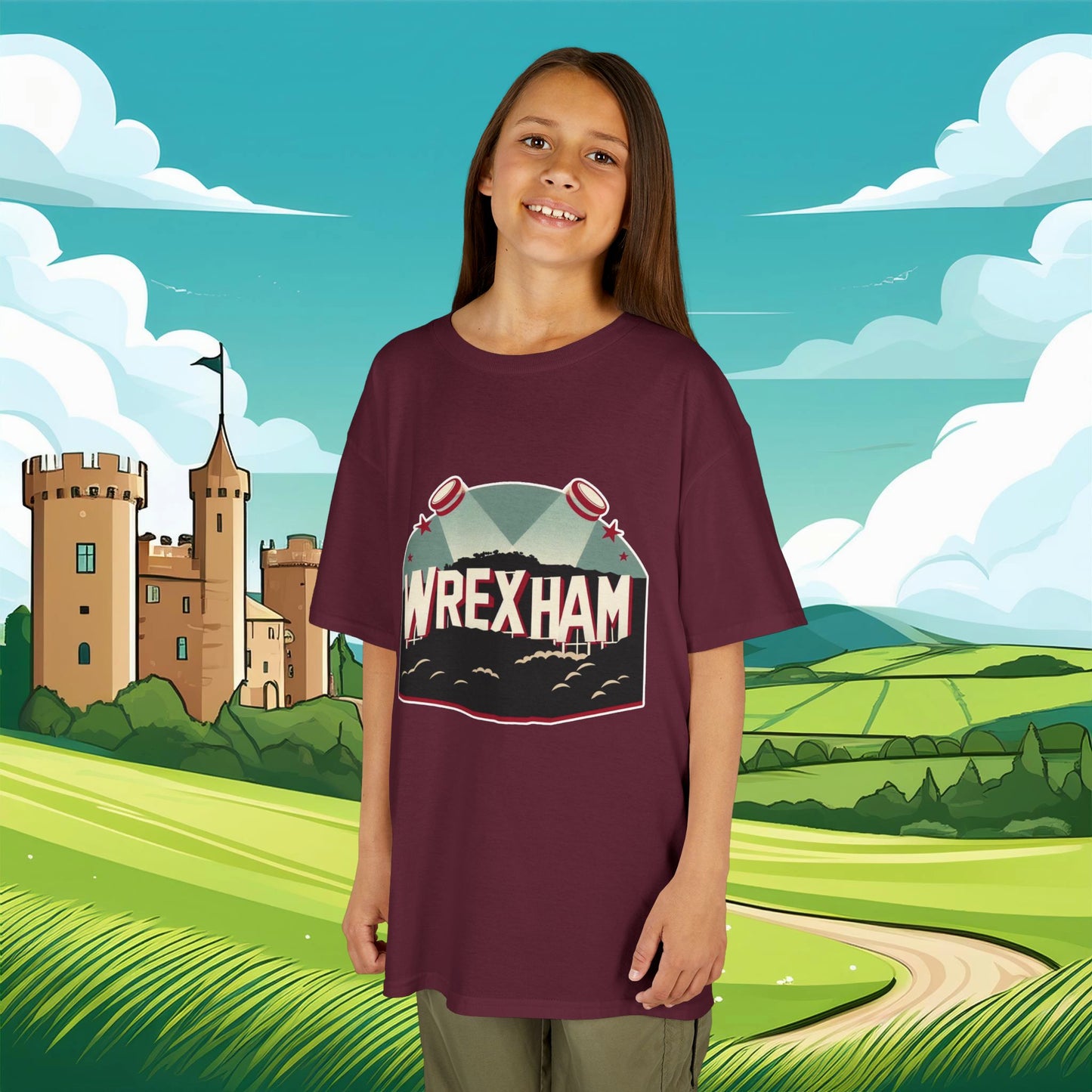 Wrexham Hollywood Sign Kids Tee