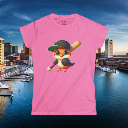 Baltimore Baseball Little Oriole Women's Softstyle Tee