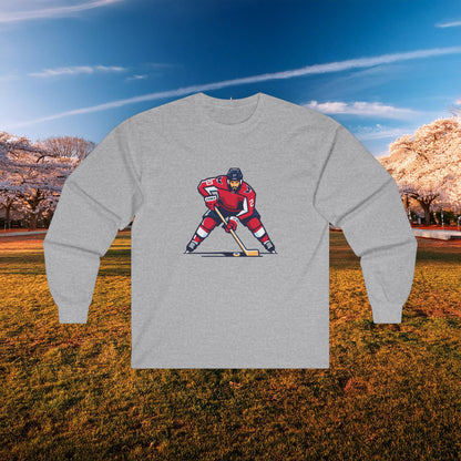 Washington Hockey Player Long Sleeve Tee
