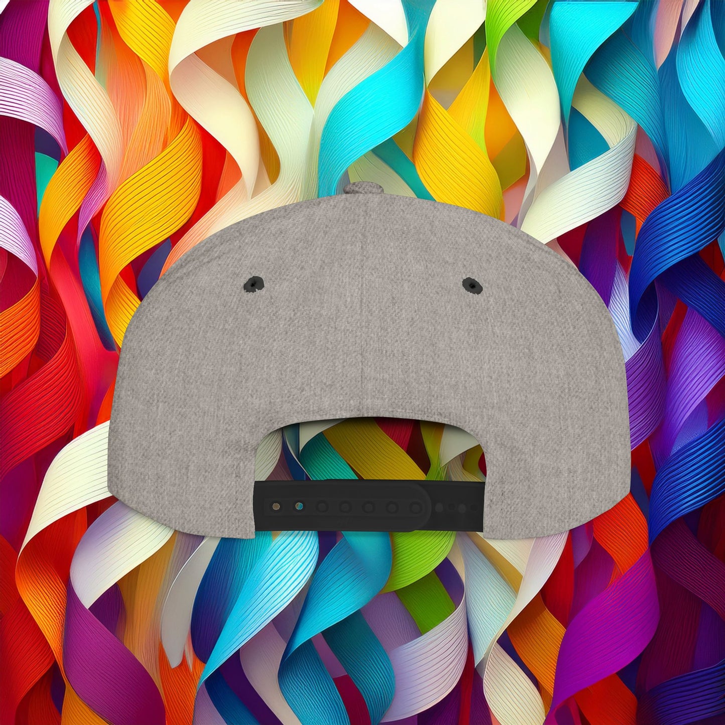 Rainbow Heart Flat Bill Snapback