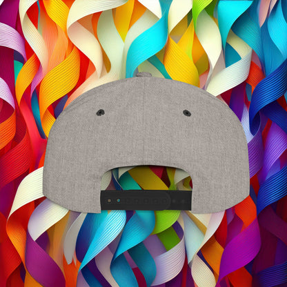 Rainbow Heart Flat Bill Snapback