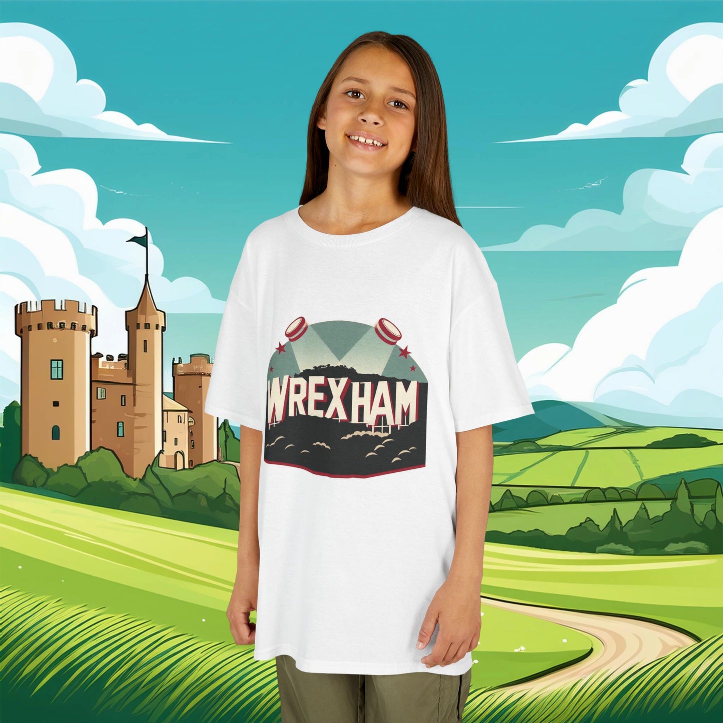 Wrexham Hollywood Sign Kids Tee