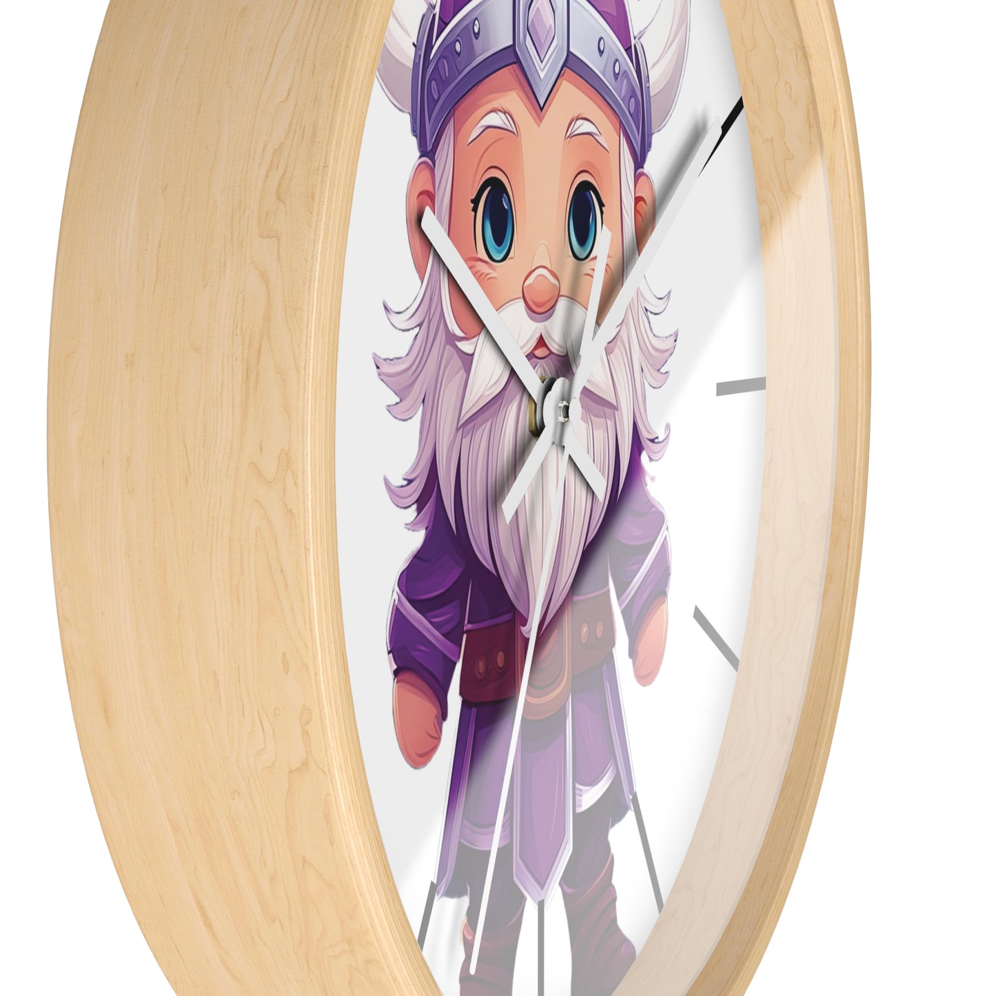 Purple Viking Wall Clock