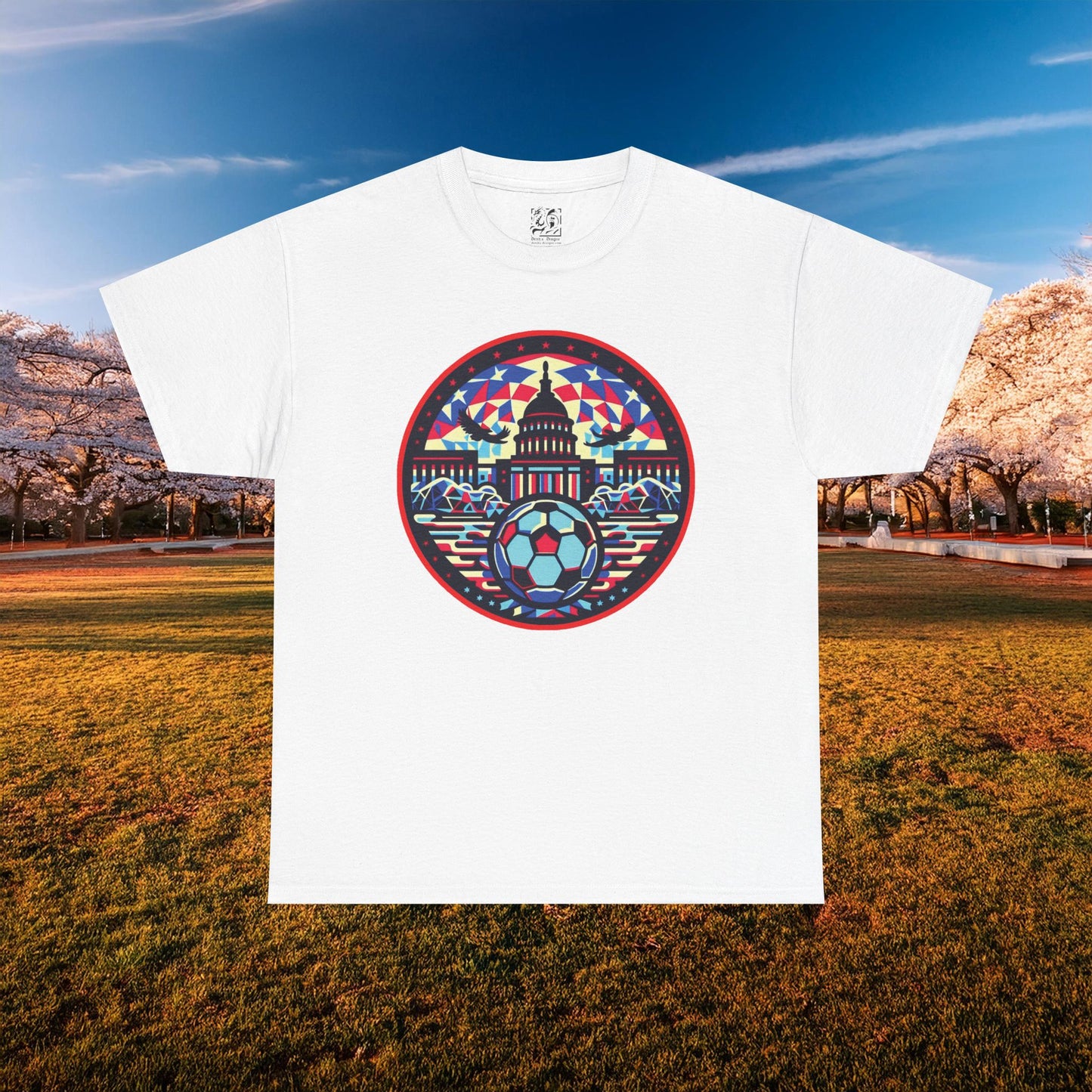 Vibrant Geometric DC Soccer Tee