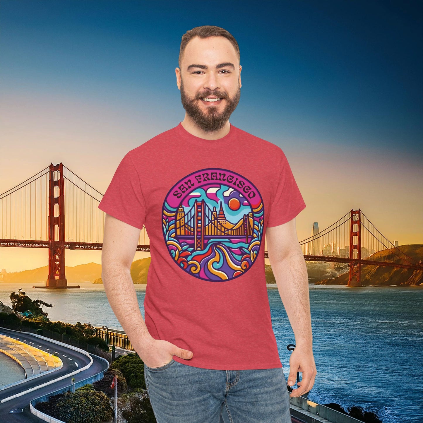 Vibrant San Francisco Psychedelic Tee