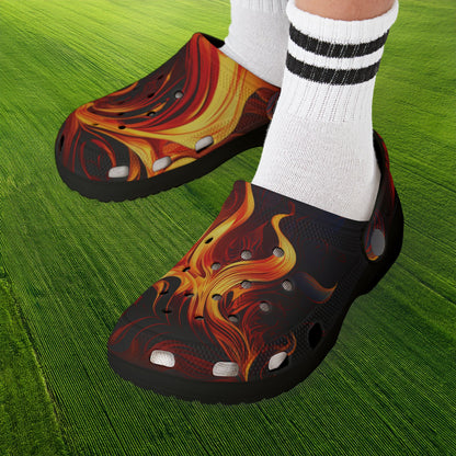 Flames Kid's Foam Clogs