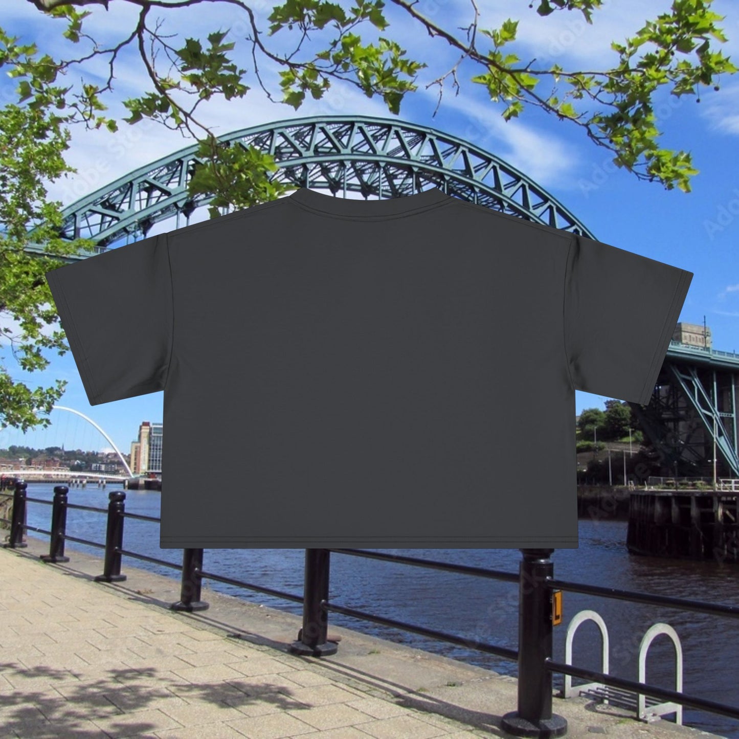 Newcastle United B&W Crest Women's Crop Tee