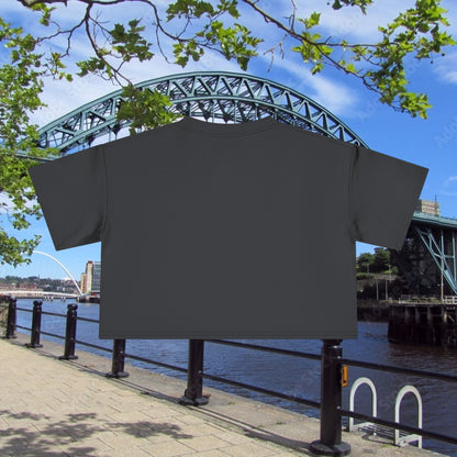 Newcastle United B&W Crest Women's Crop Tee