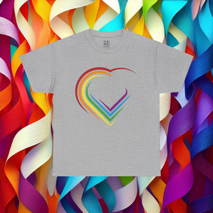 Rainbow Heart Unisex Tee