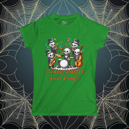 Shake, Rattle. and Bones Women's Softstyle Tee