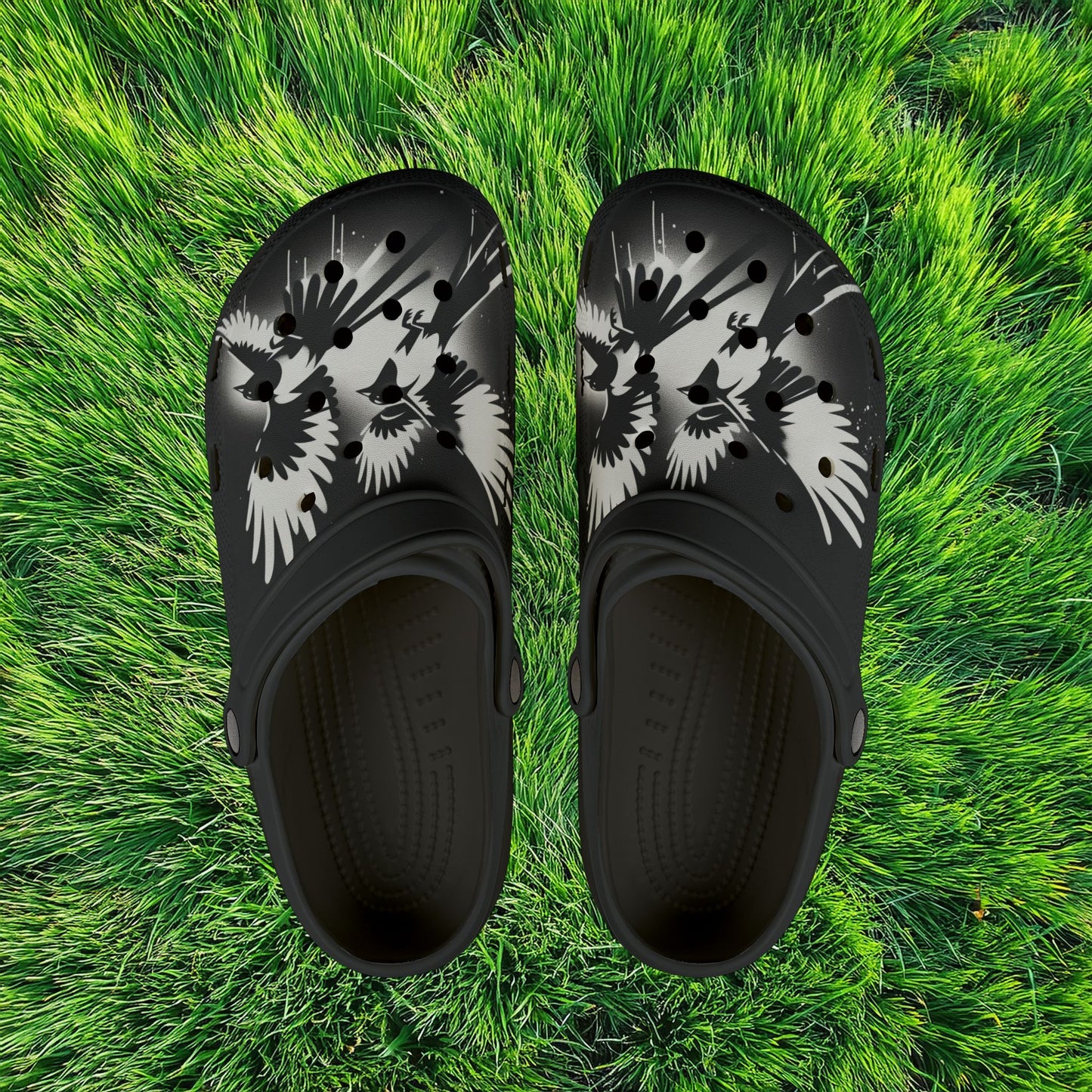 Newcastle Magpie Graffiti Foam Clogs