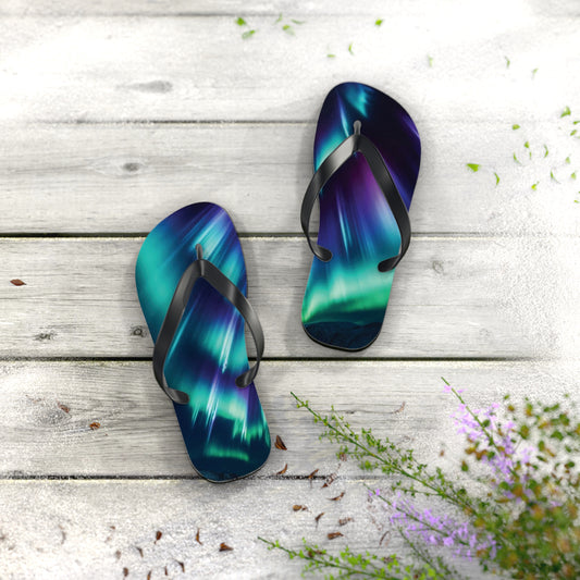 Northern Lights Flip Flops