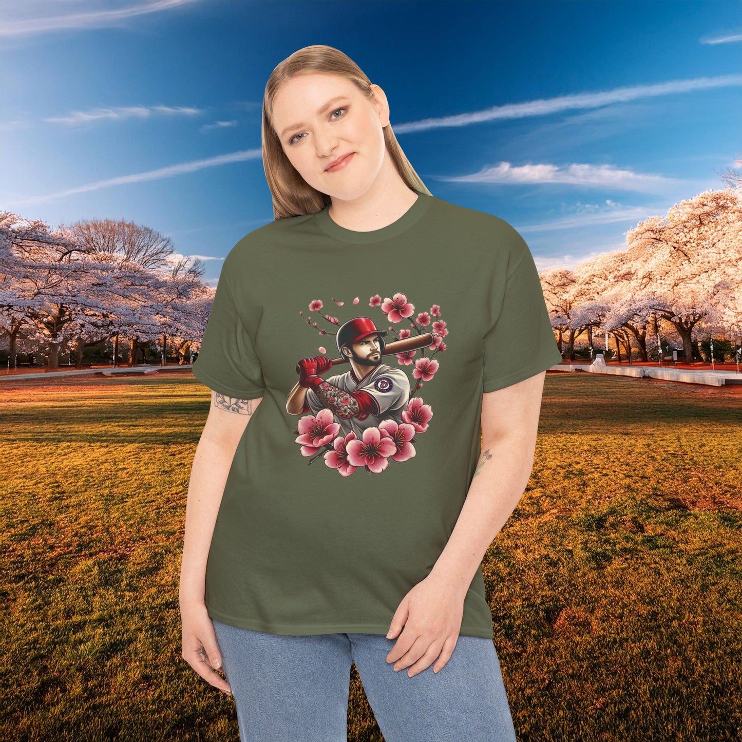 Washington Baseball Cherry Blossom Tee