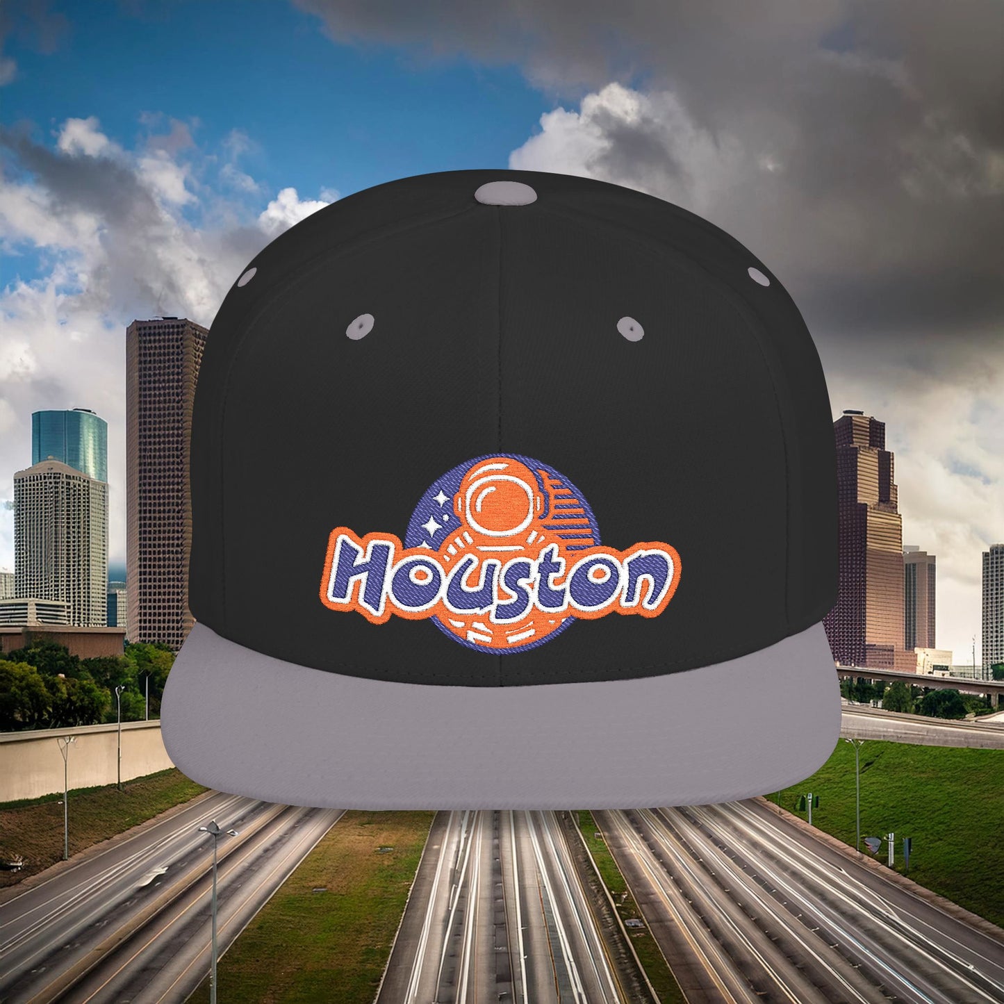 Houston Astronaut Flat Bill Snapback