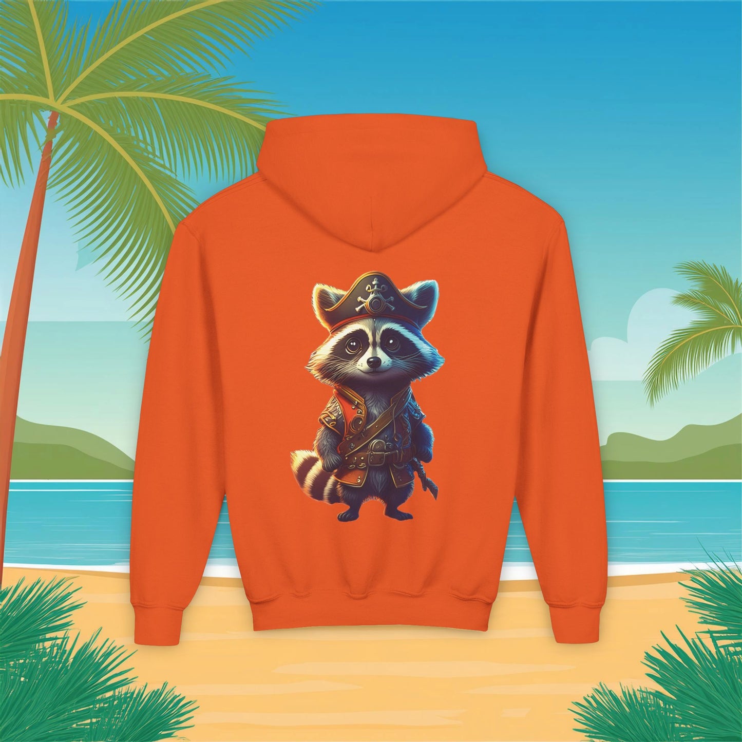 Raccoon Pirate Youth Hoodie