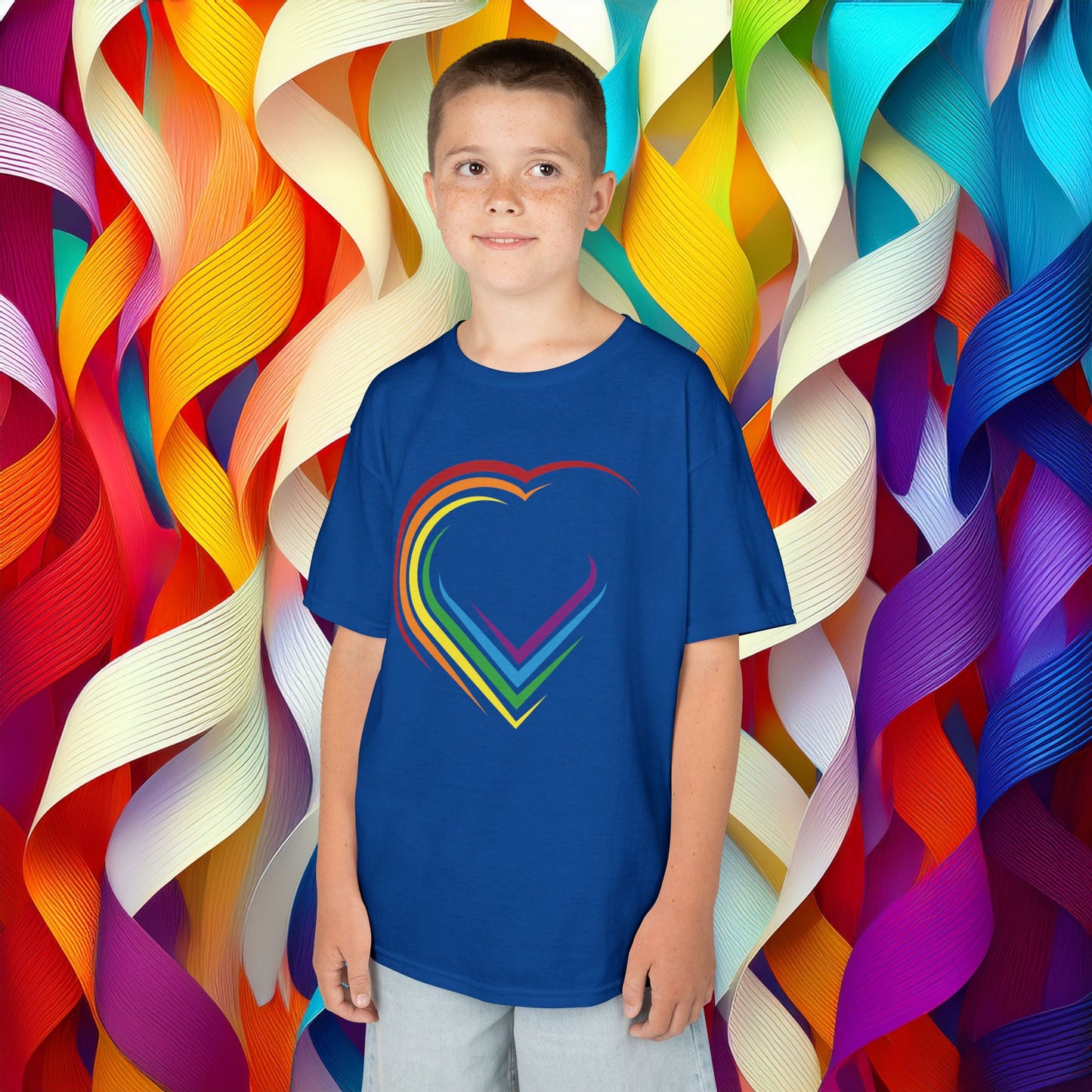 Rainbow Heart Kids Tee