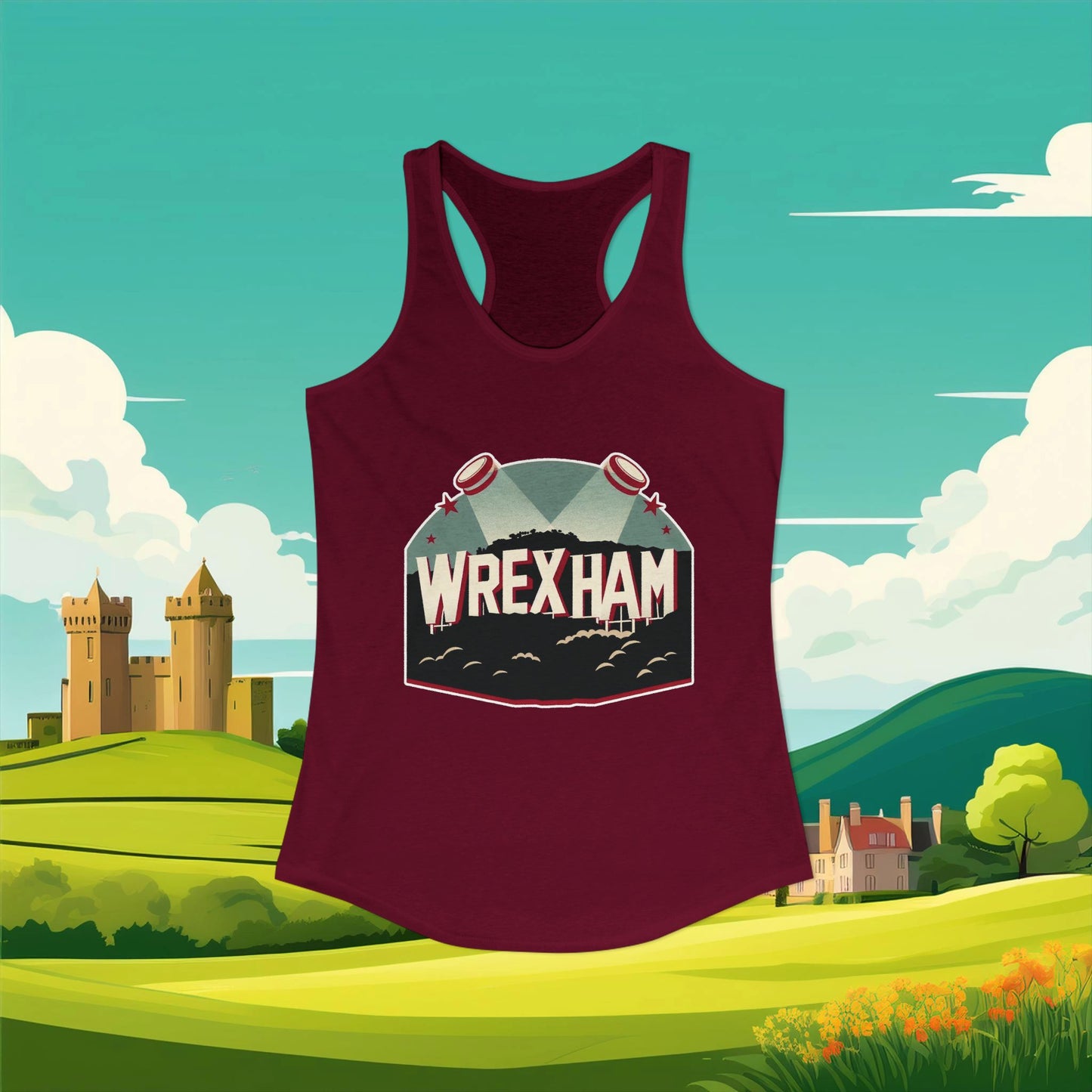 Wrexham Hollywood Sign Women's Racerback Tank