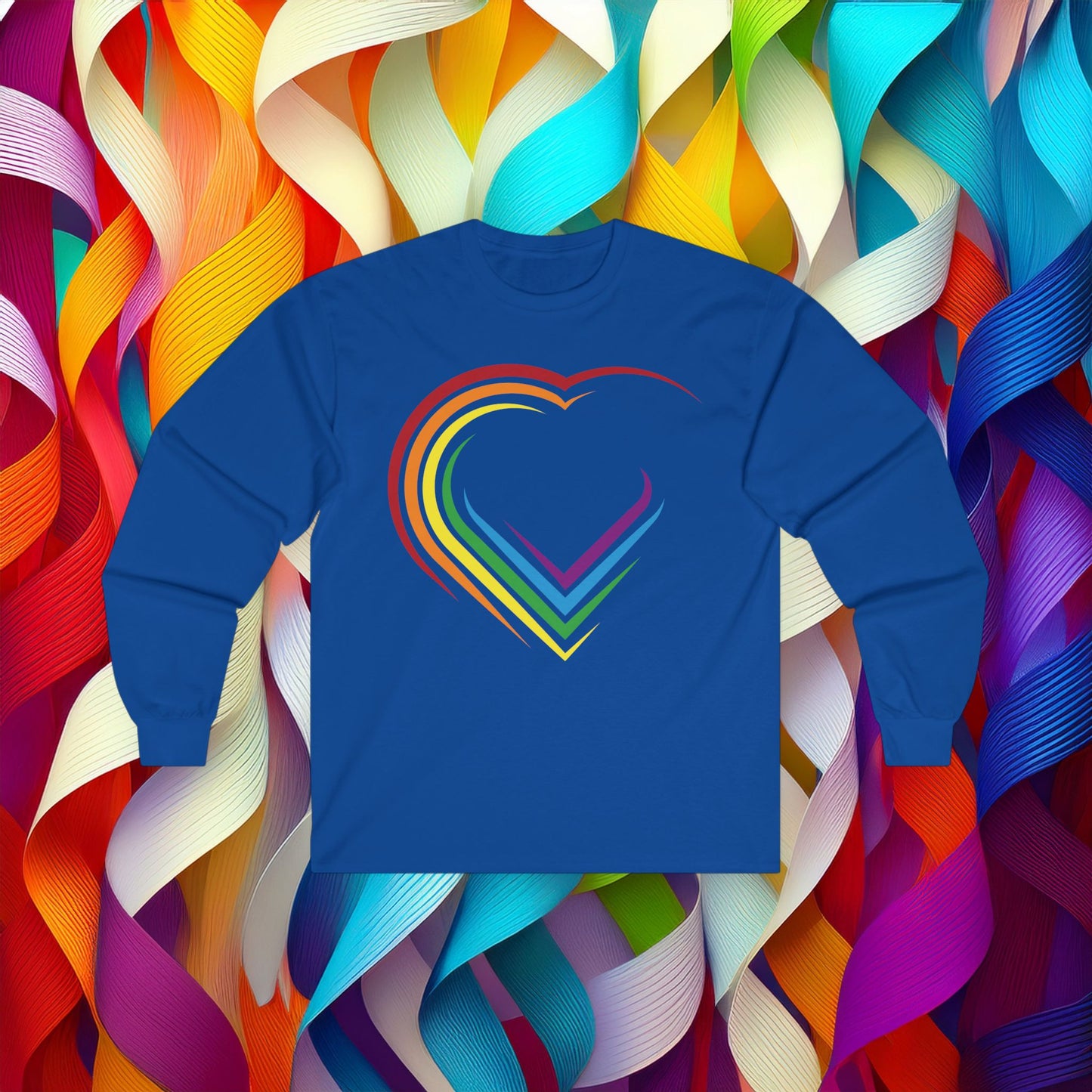 Rainbow Heart Long Sleeve Tee
