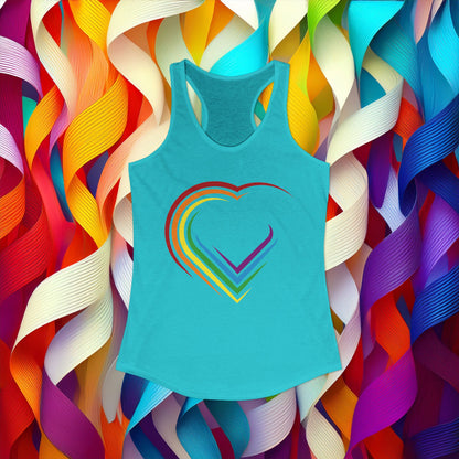 Rainbow Heart Women's Racerback Tank