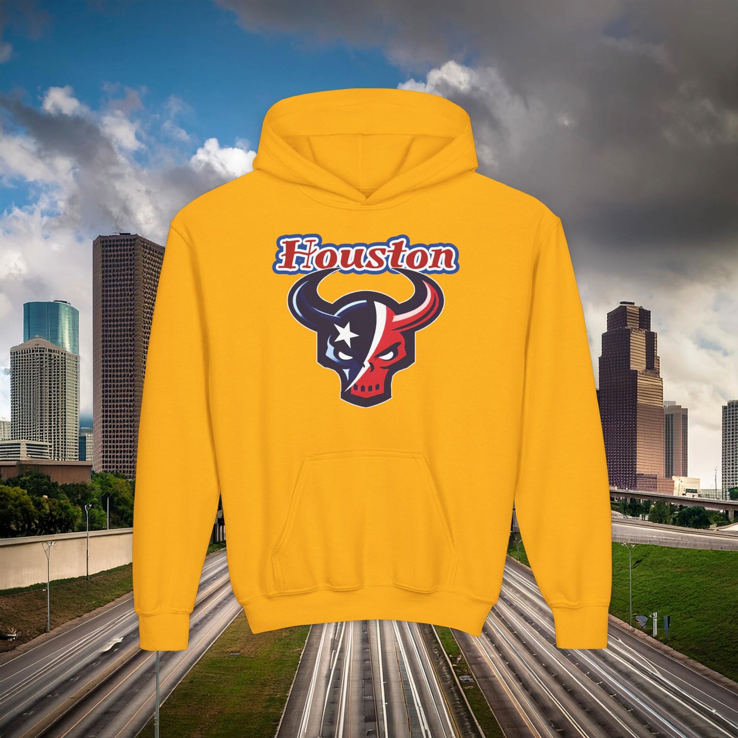 Houston Skull Youth Hoodie