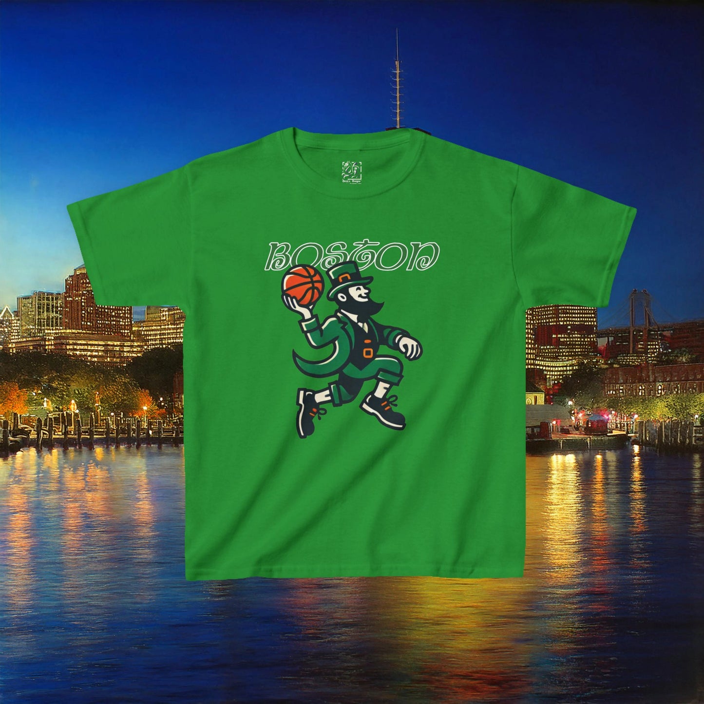Boston Basketball Logo Kids Tee