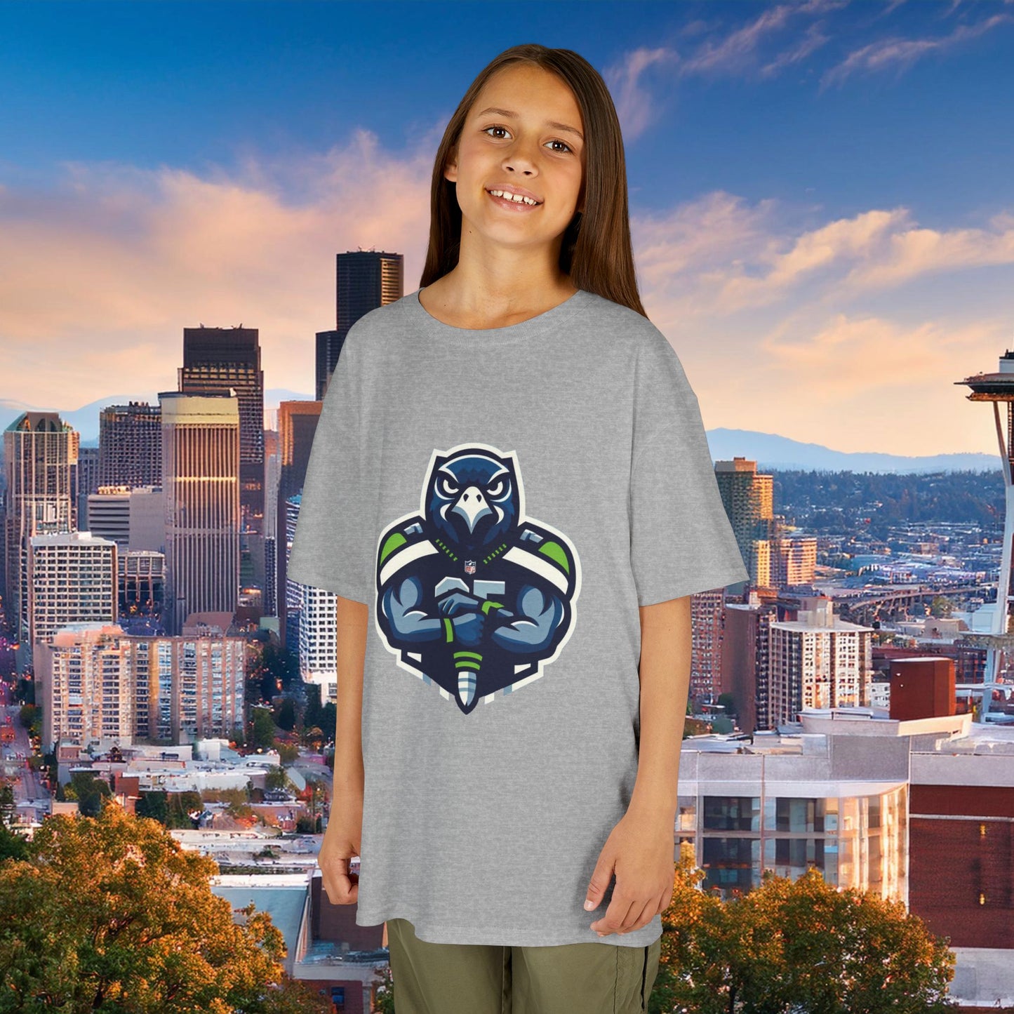 Seattle Football Player Kids Tee